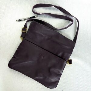 Sseko Purple Leather Crossbody Bag